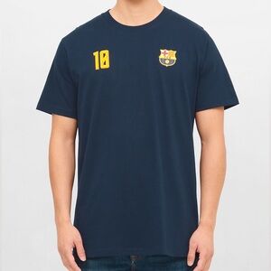 F.C. Barcelona Barça 10 Official Navy Blue Men’s T-shirt NEW Size Small